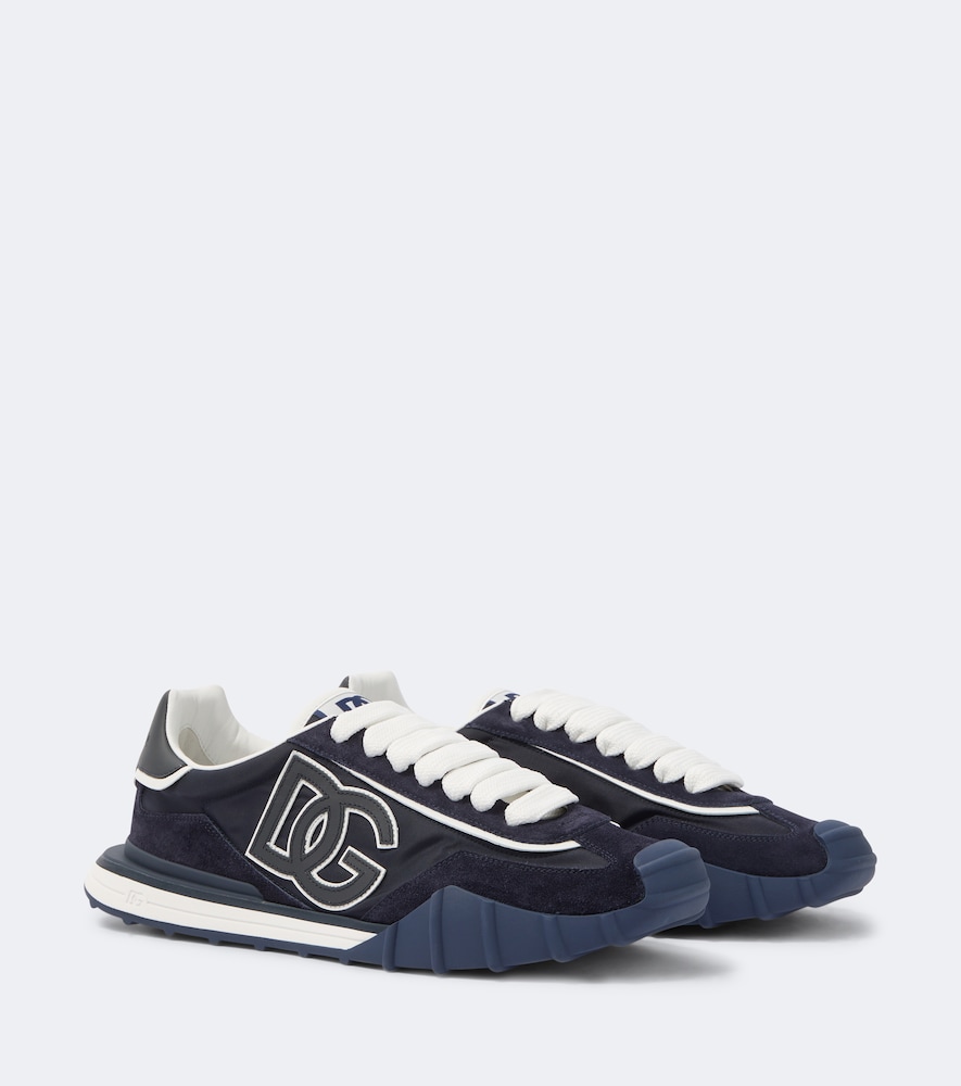 Sneakers DG aus Canvas mit Veloursleder
