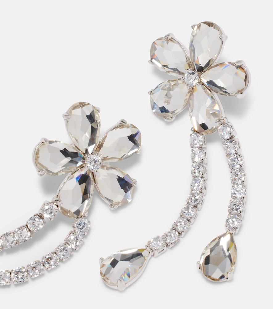  Self-portrait Self-portrait Crystal-embellished Drop Earrings 