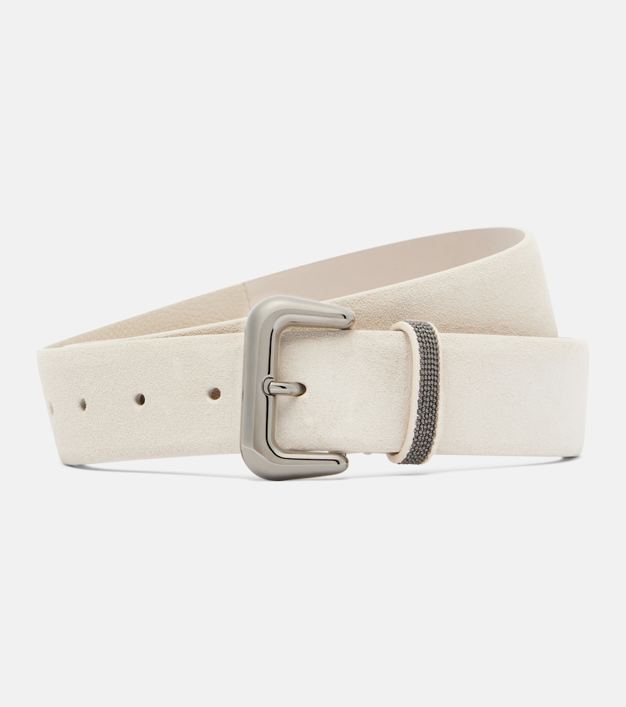 Cintura in suede con monili