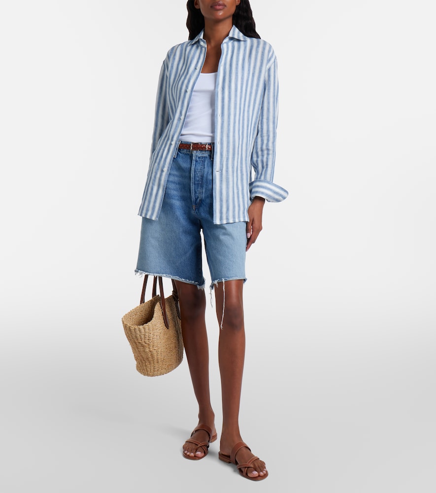 Agolde Indra denim Bermuda shorts
