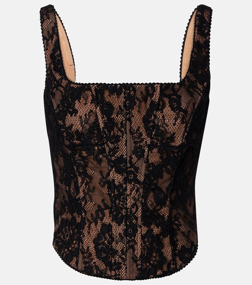Top corsetto in pizzo