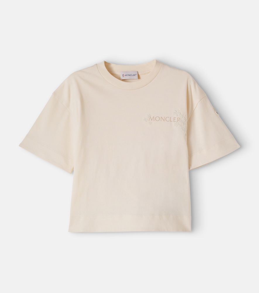 Moncler Enfant Logo embroidered cotton T-shirt
