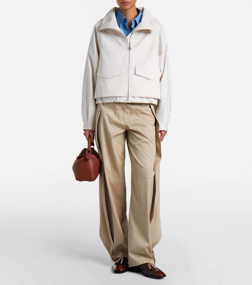 Loewe Cotton and silk gabardine wide-leg pants