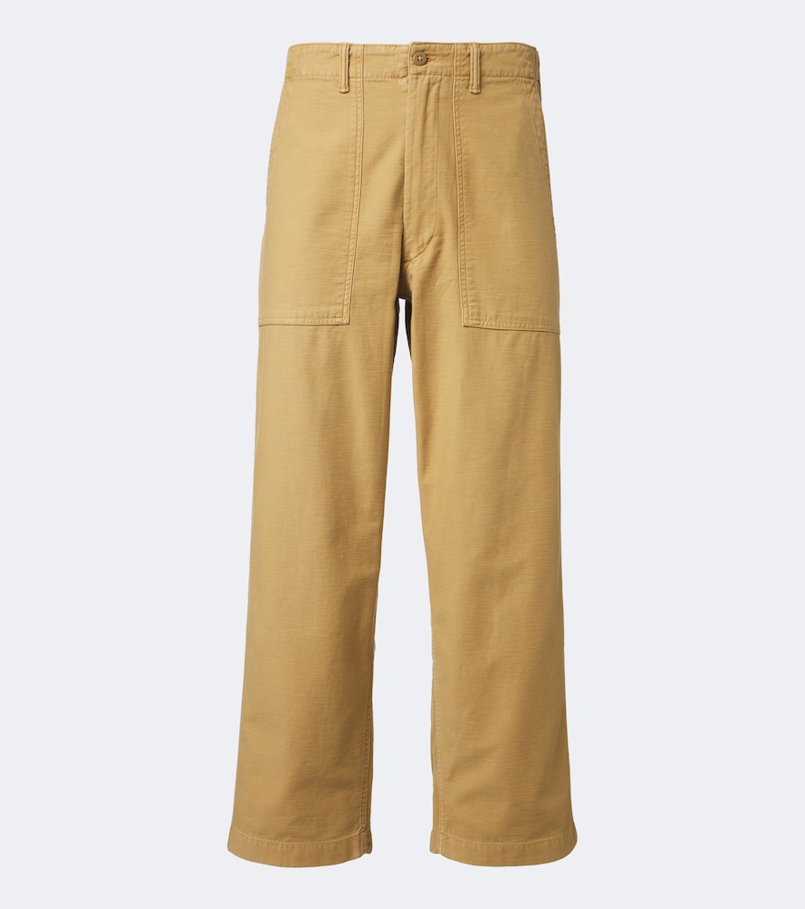 Polo Ralph Lauren Wide-leg Cotton Pants In Beige