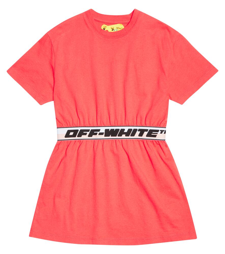 Off-White Kids Logo cotton T-shirt dress
