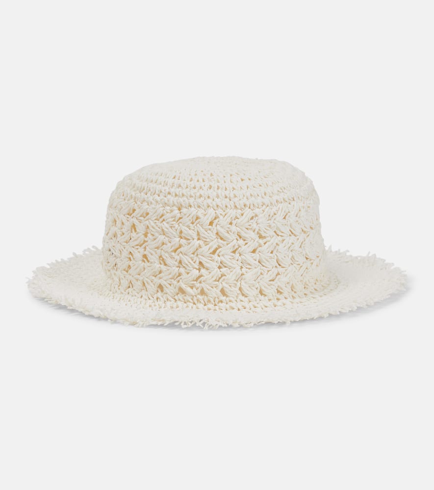 Shop Ruslan Baginskiy Paper Straw Bucket Hat In White