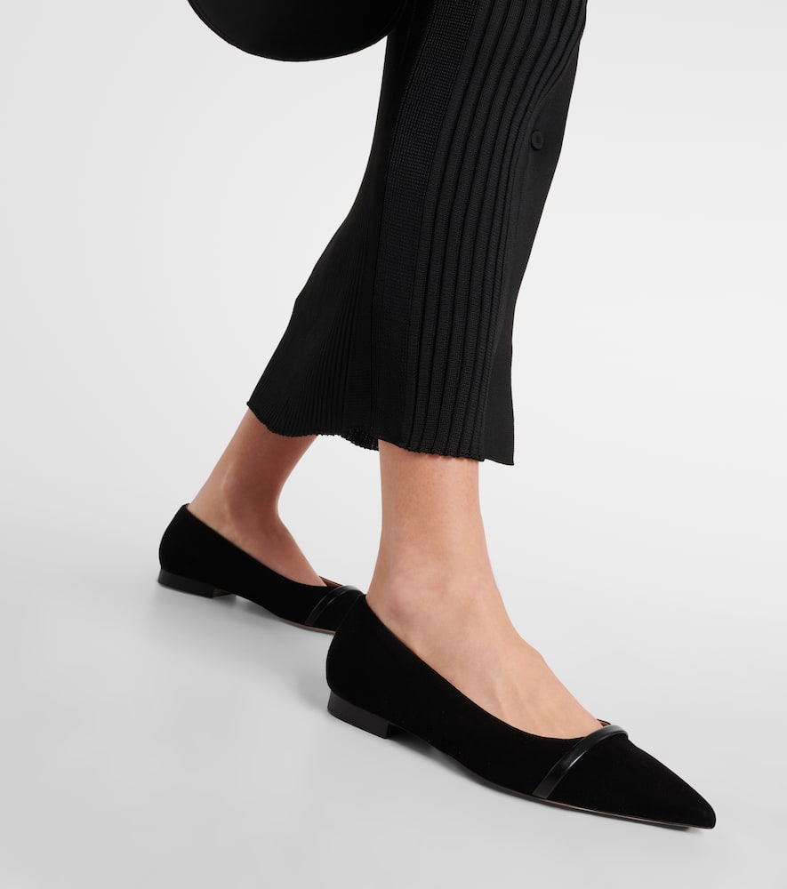 Shop Malone Souliers Jhene Leather Ballet Flats In Black