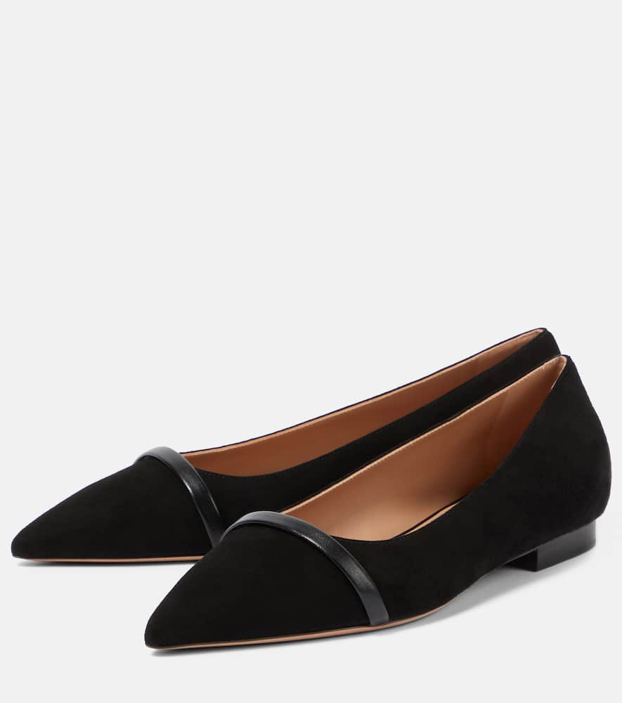 Shop Malone Souliers Jhene Leather Ballet Flats In Black