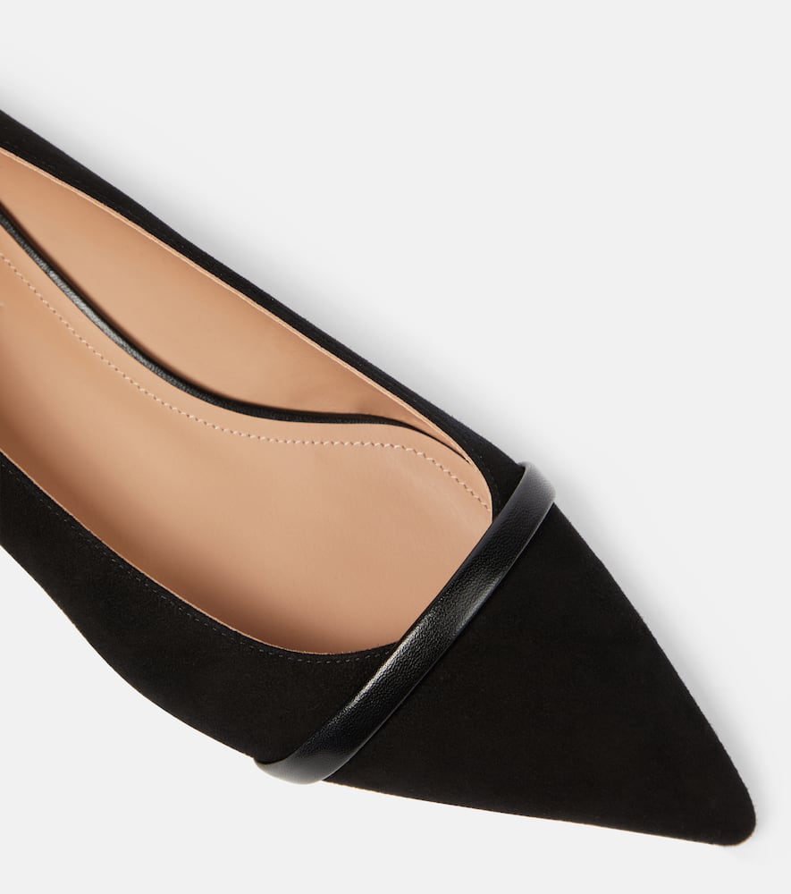 Shop Malone Souliers Jhene Leather Ballet Flats In Black