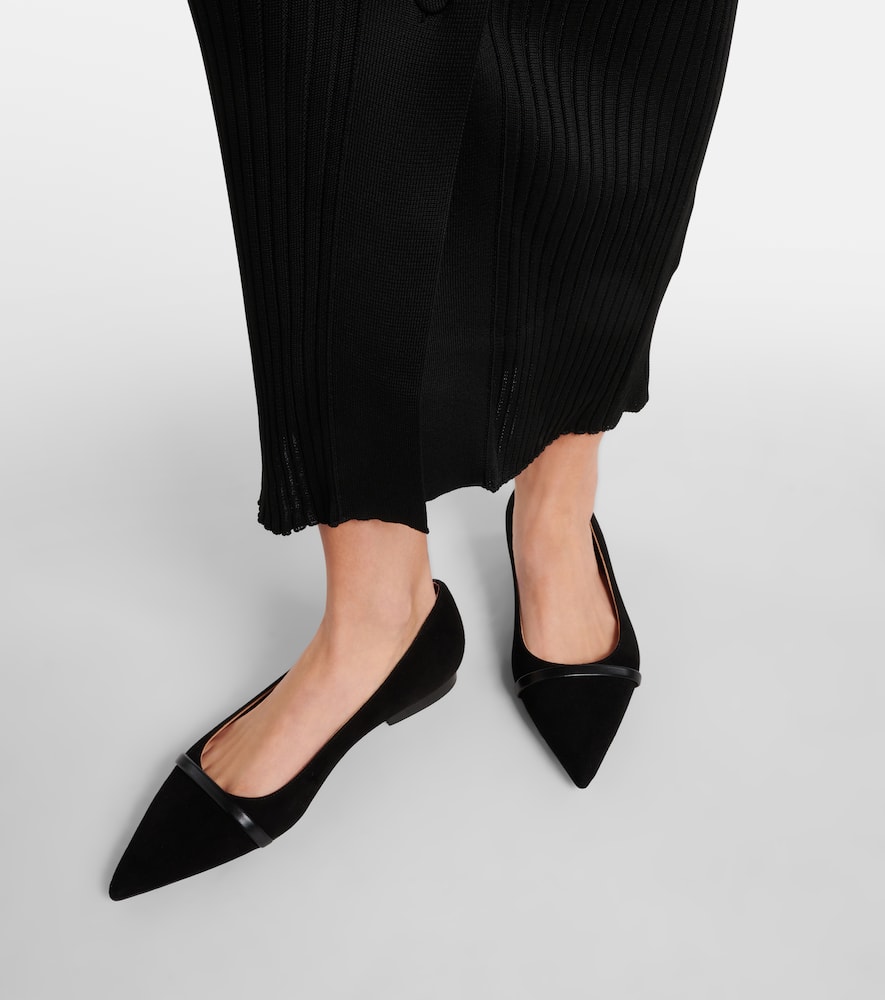 Shop Malone Souliers Jhene Leather Ballet Flats In Black