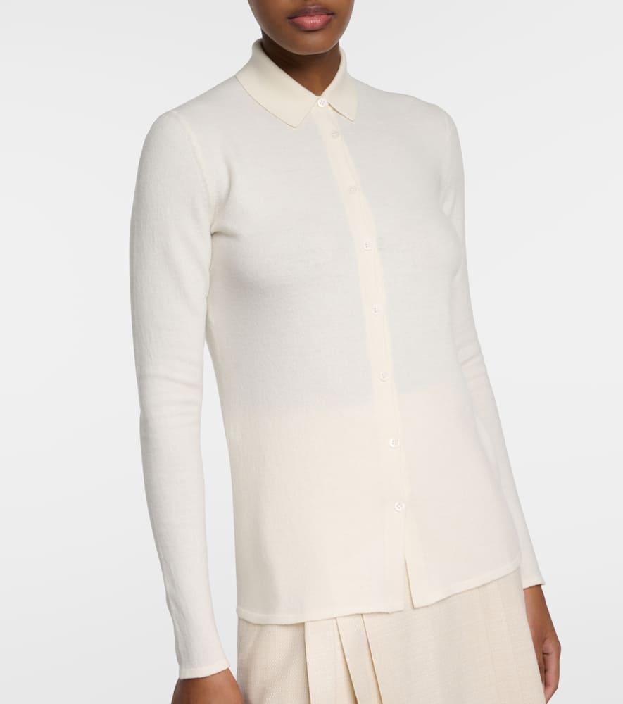 Shop Gabriela Hearst Deidre Wool Shirt In Ivory