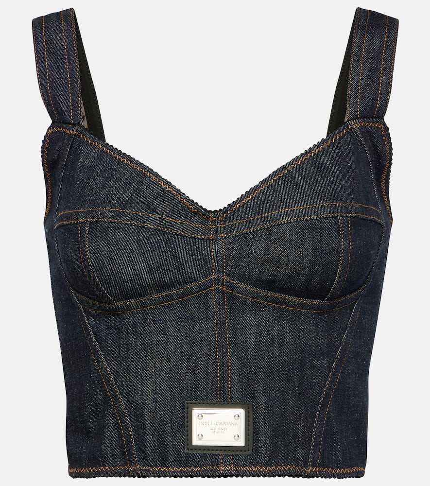 Denim bustier