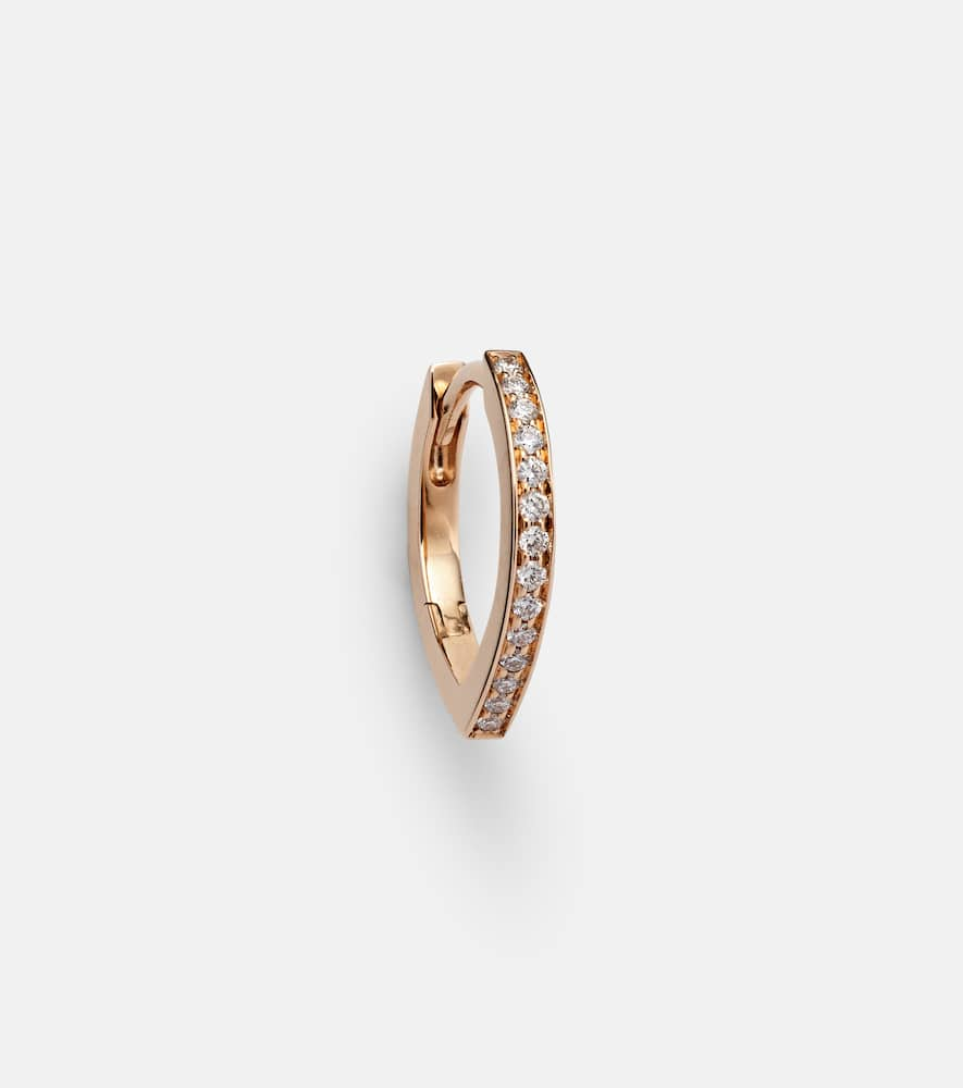 Shop Repossi Antifer 18kt Rose Gold Single Earring With Diamonds