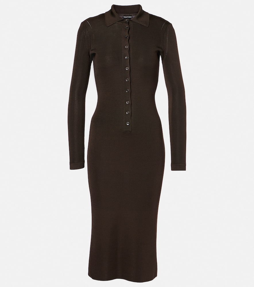Tom Ford Women's Brown Midi Polo Dress UK Size 12 - Mytheresa
