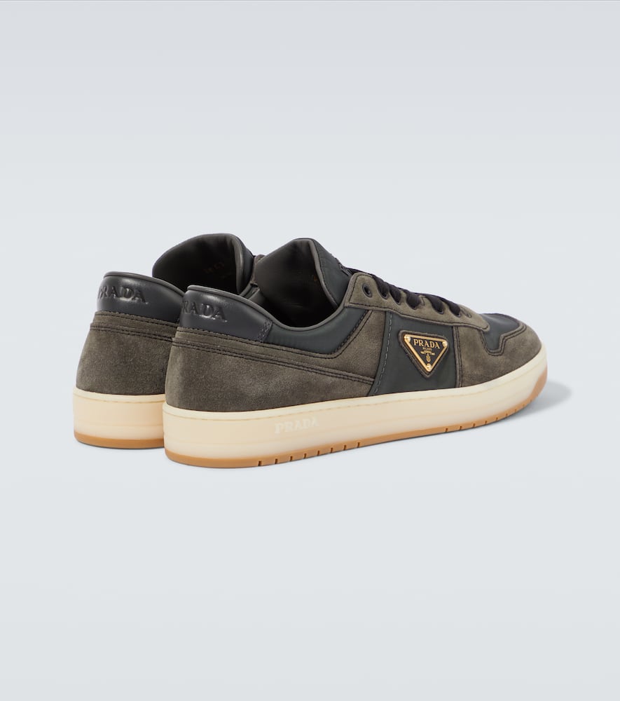 Prada Downtown Re-nylon Low-top Sneakers In Brown