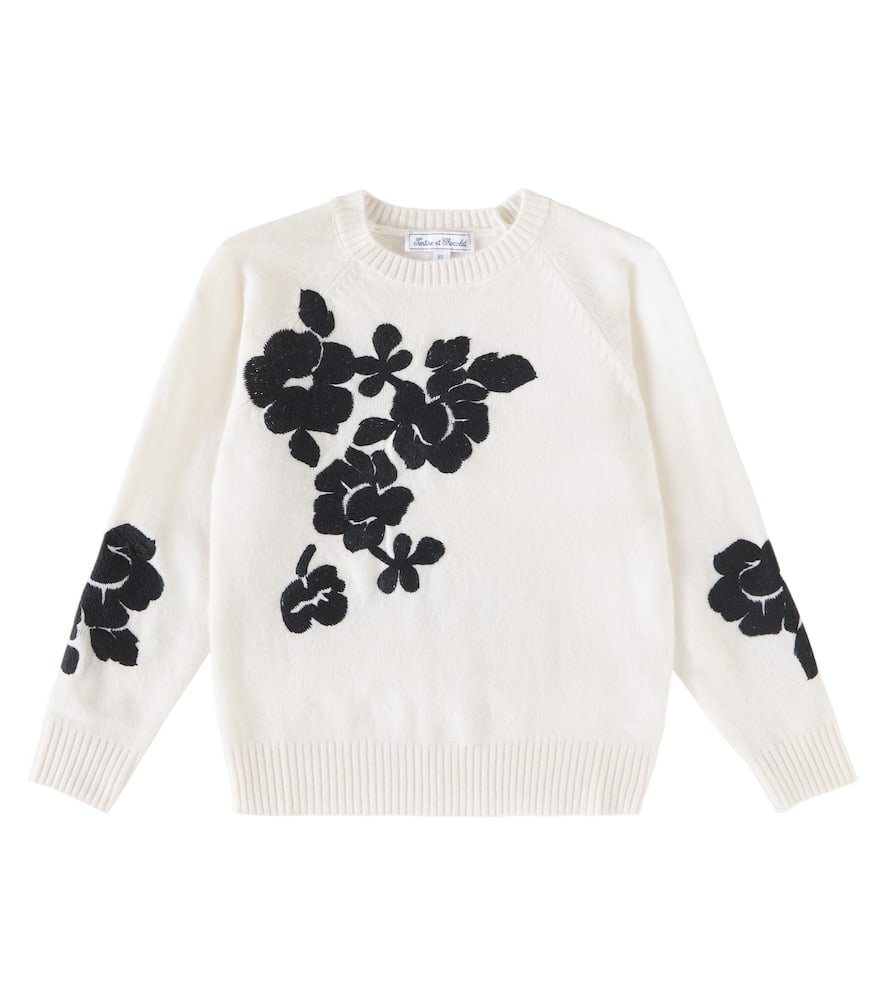 Tartine et Chocolat Embroidered wool sweater