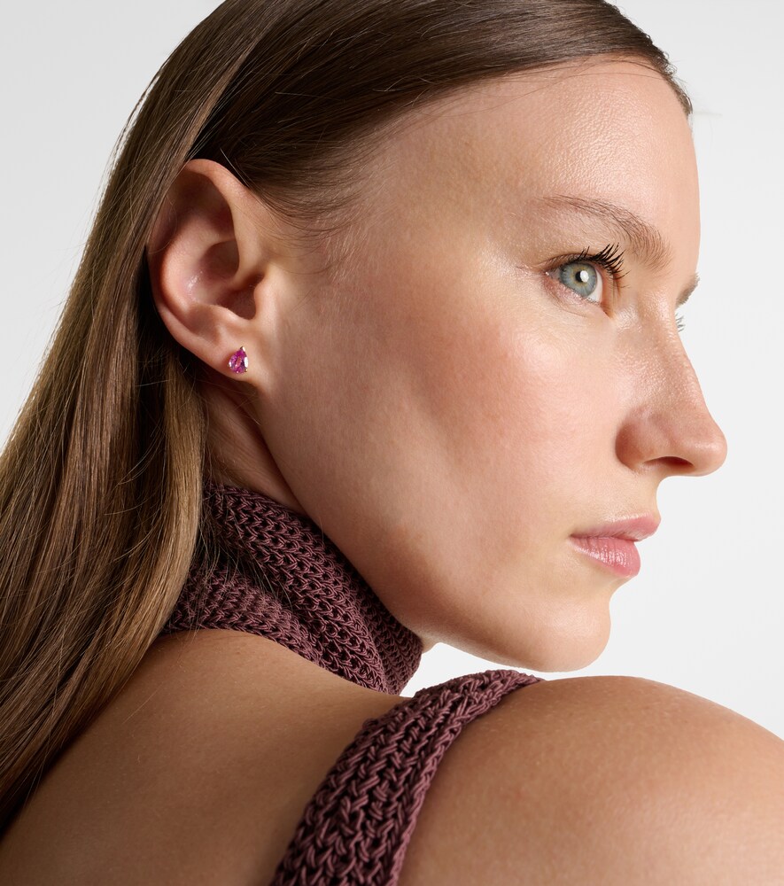 Shay Jewelry 18kt rose gold earrings with sapphire and diamonds
