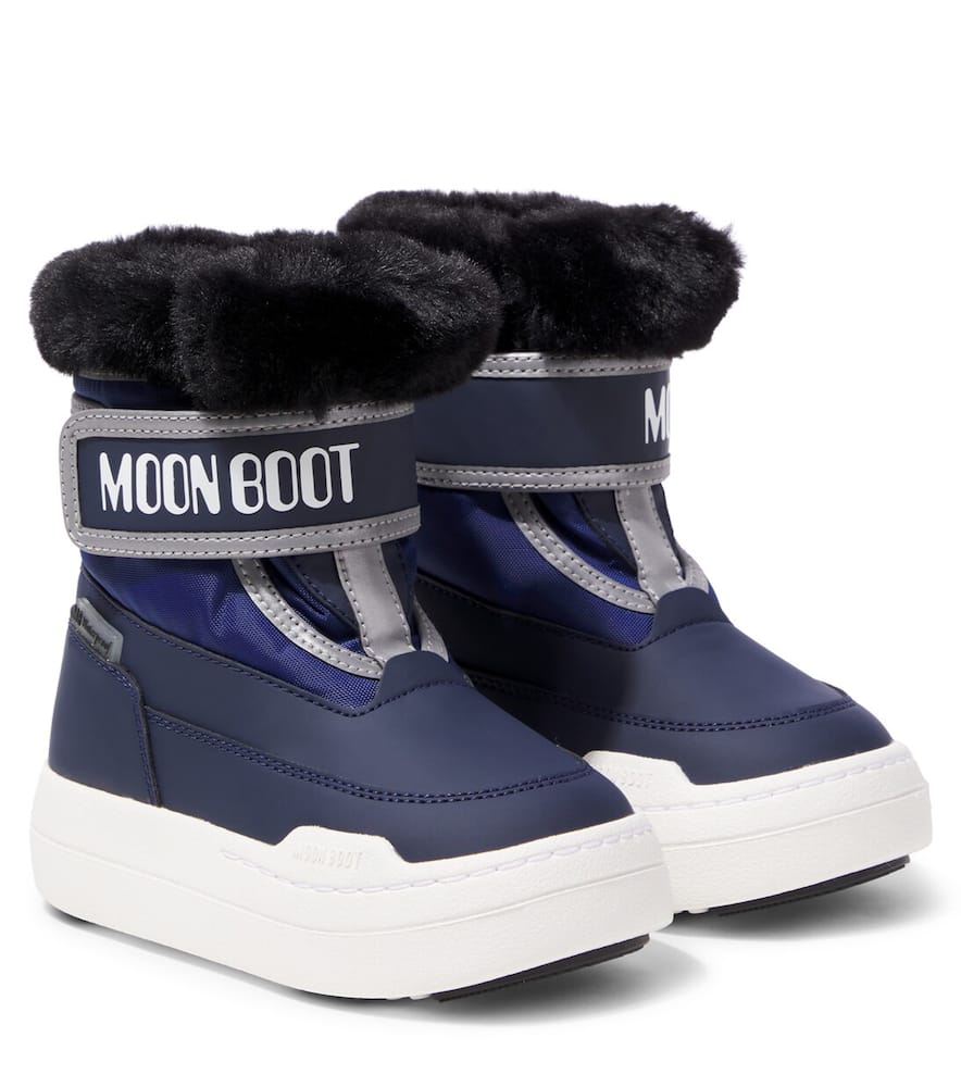 Moon Boot Kids Junior Park Strap faux fur-trimmed snow boots