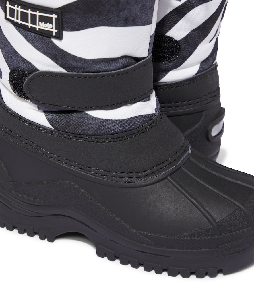  Molo Molo Driven Zebra-print Snow Boots 