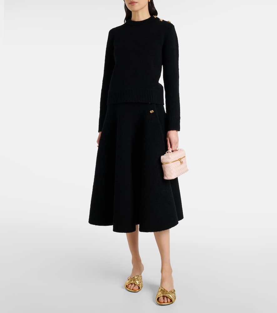 スカート BOTTEGA VENETA Black Stretch Cotton Blend Skirt Bottega Veneta Black Stretch Cotton Blend Skirt | ModeSens
