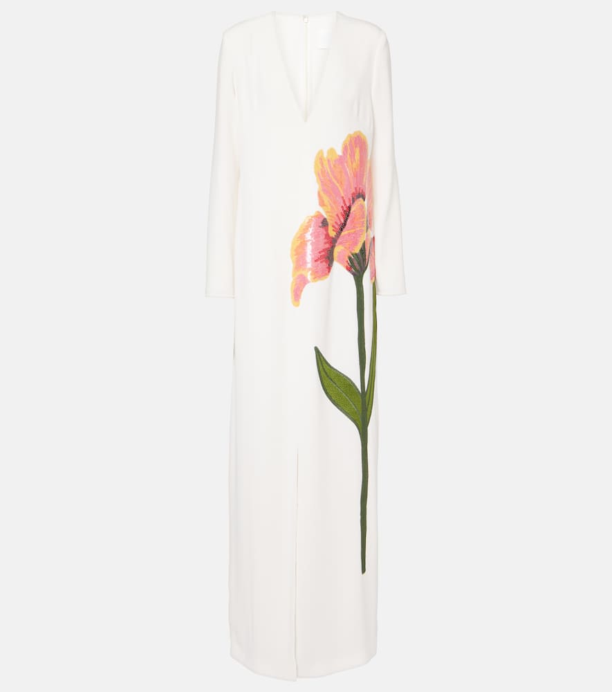 Jennis floral sequined crêpe maxi dress