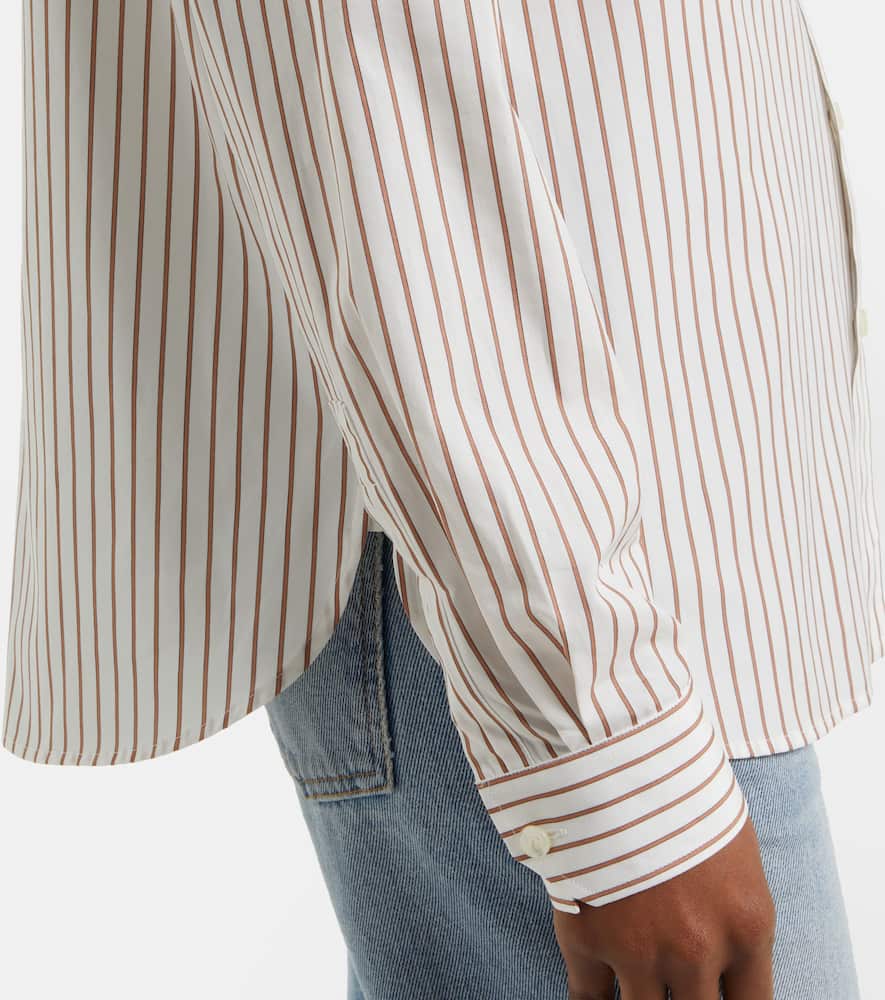 Saint Laurent Embroidered Poplin Shirt In Pattern