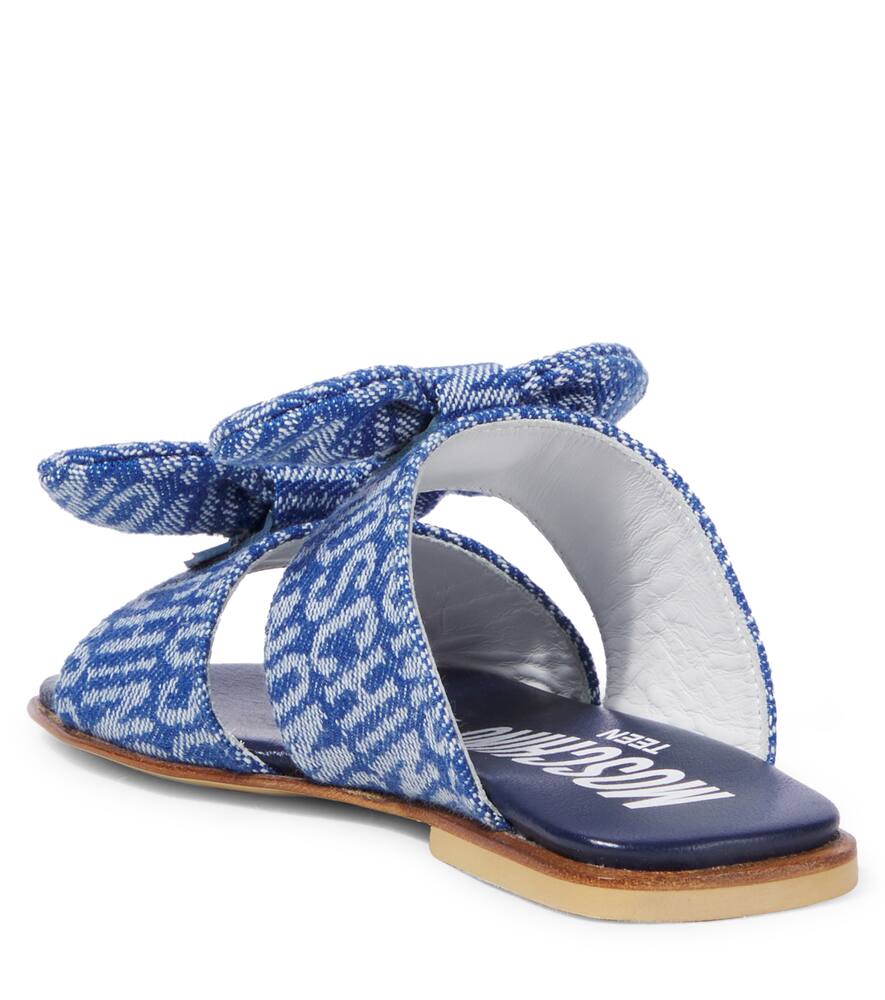 Moschino Denim Sandals In Blue