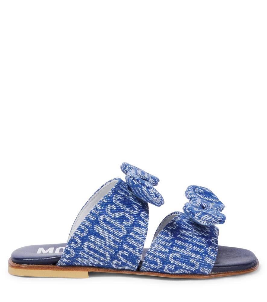 Moschino Denim Sandals In Blue
