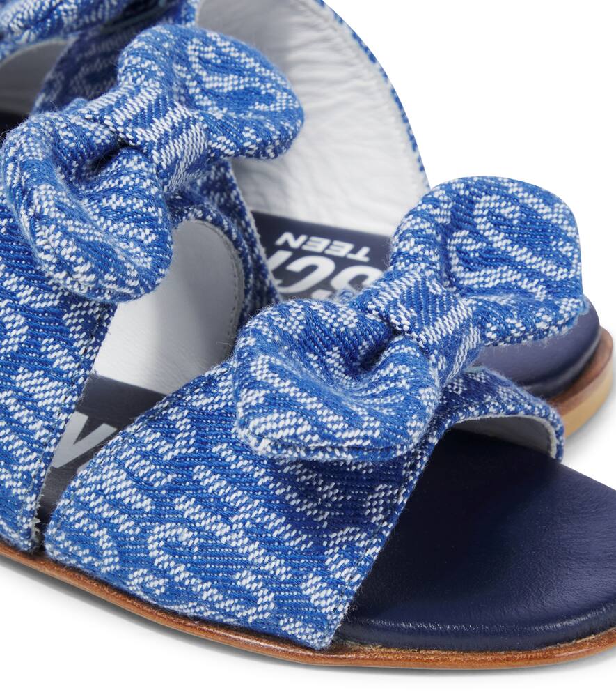 Moschino Denim Sandals In Blue