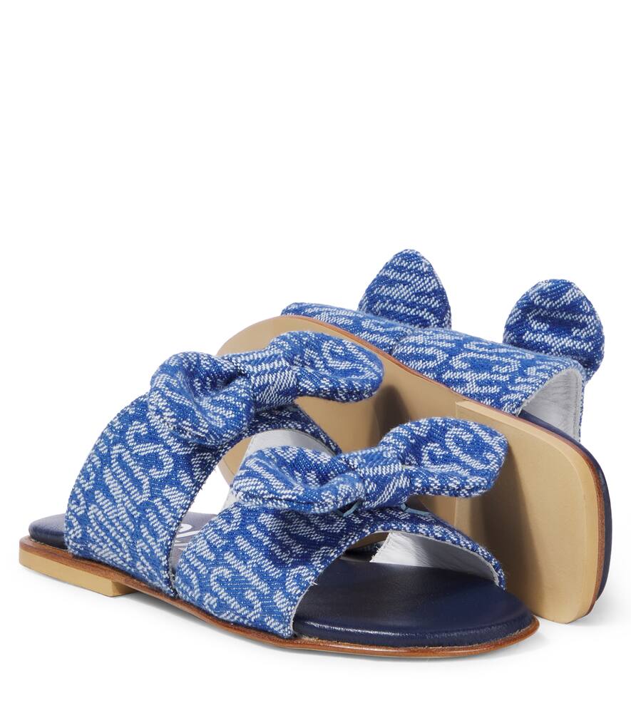 Moschino Denim Sandals In Blue