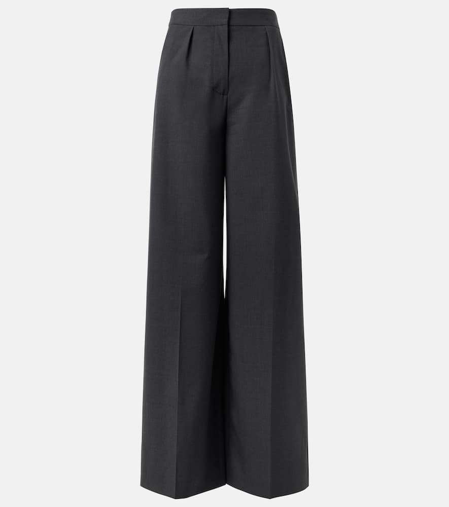 Joseph Alanel Virgin Wool Wide-leg Pants In Black