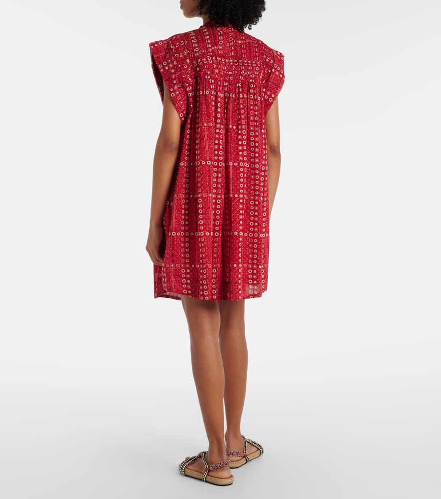 Isabel Marant Étoile Leazali Printed Cotton Minidress In Red
