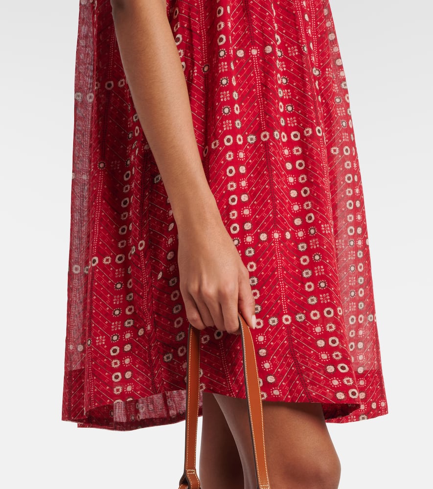 Isabel Marant Étoile Leazali Printed Cotton Minidress In Red