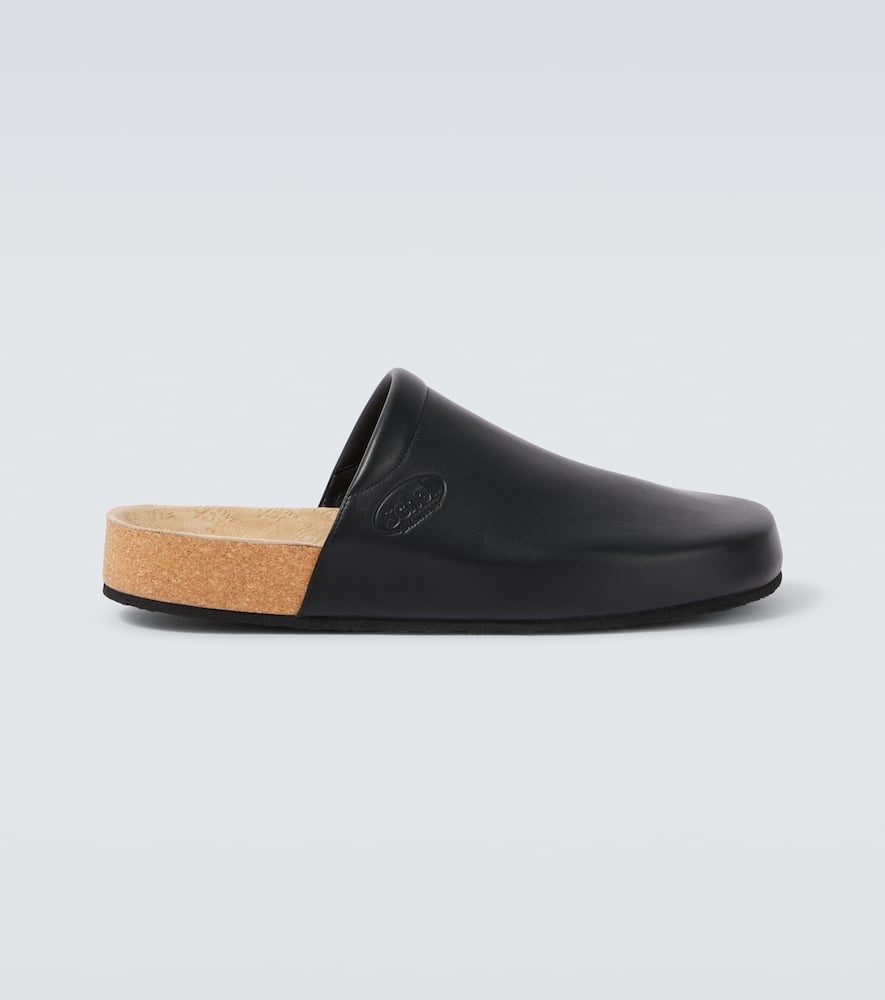 x Scholl leather mules