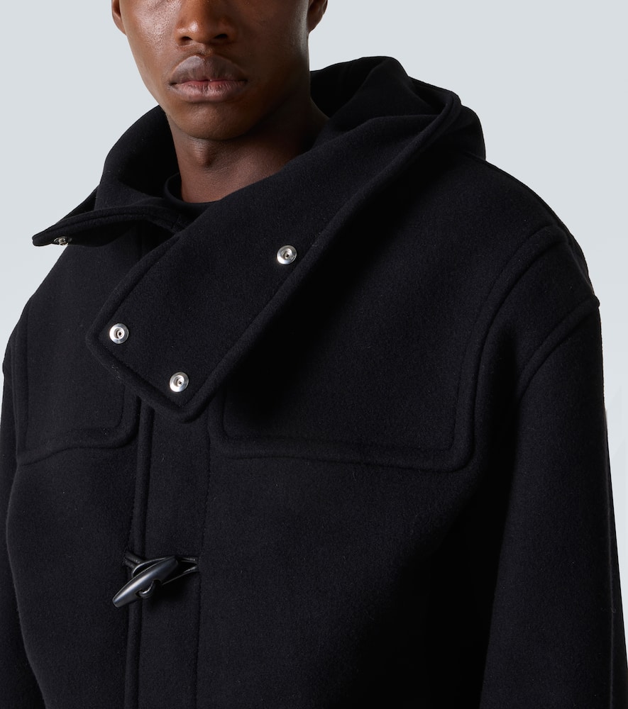 Jacquemus Hooded Long Sleeve Outerwear Collection In Black