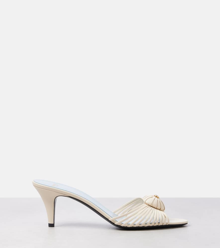 Valentino Pantoletten Sandal Royal 65 Vlogo Aus Leder In Neutral