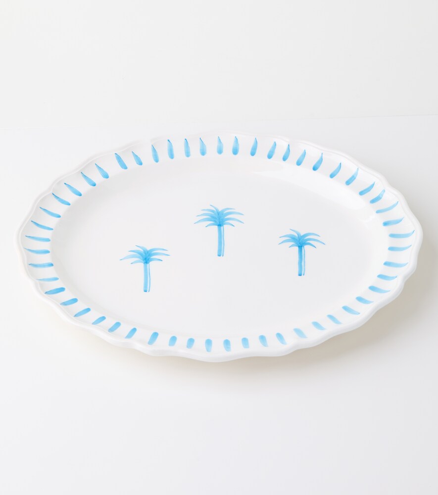  Les-ottomans Les-ottomans Palms Painted Ceramic Tray 