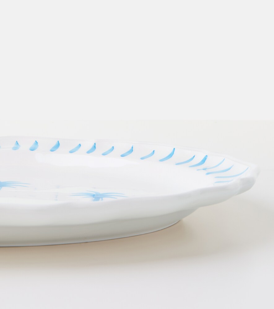  Les-ottomans Les-ottomans Palms Painted Ceramic Tray 