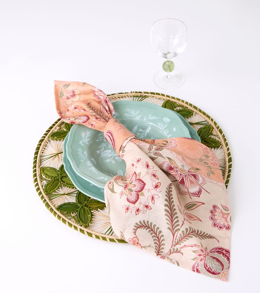 Cabana Asli Set Of 4 Linen Napkins In Multi