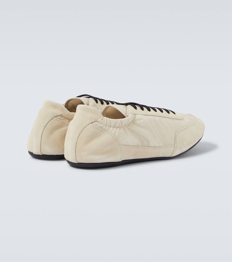 Prada Collapse Re-nylon And Suede Sneakers In Neutral