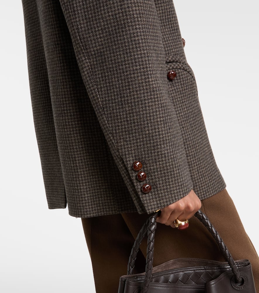 Blazé Milano Nightbreak Double-breasted Wool-blend Blazer In Brown