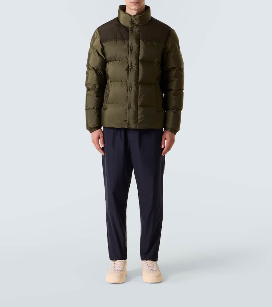 Moncler Long Sleeve Cotton Coat In Green