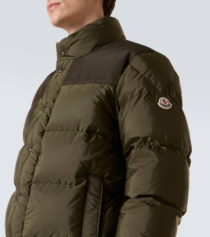 Moncler Long Sleeve Cotton Coat In Green