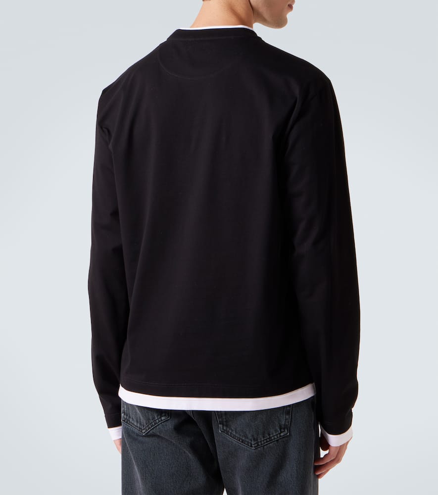 Prada Cotton Jersey Sweatshirt In Black