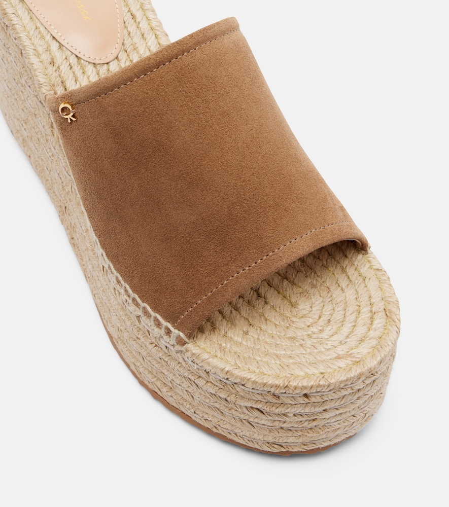 Suede Espadrille Wedges