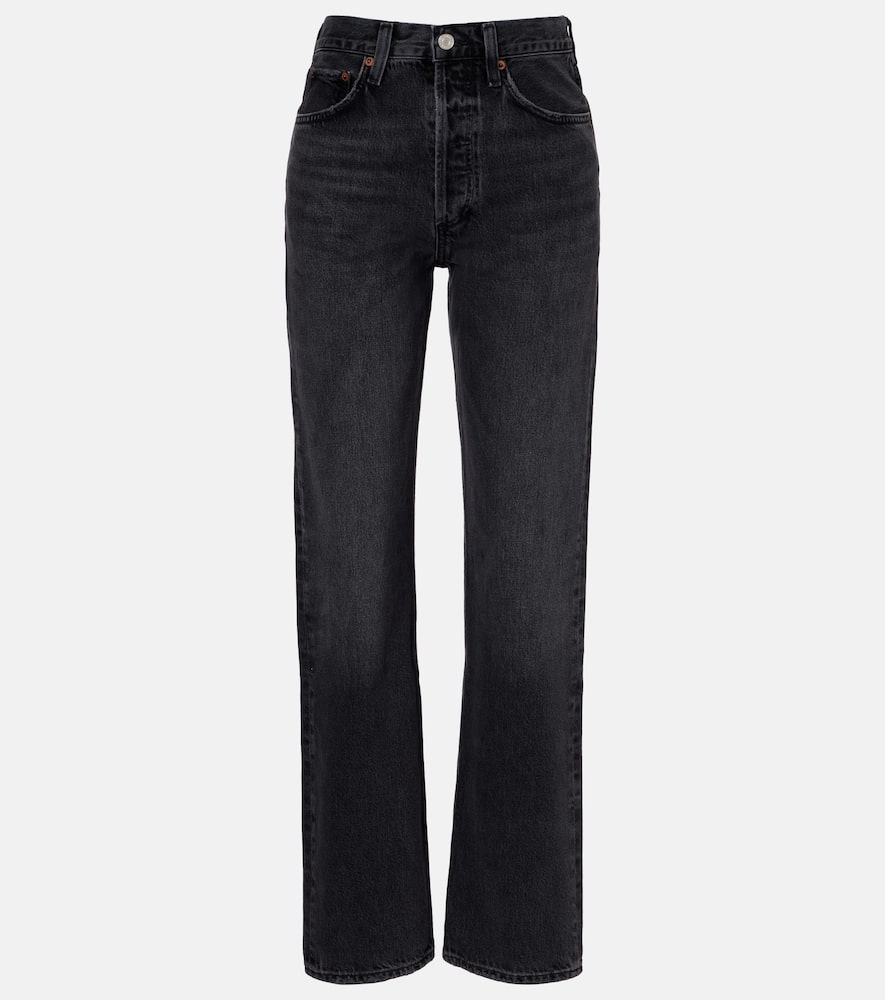 Agolde Kelly High-rise Straight Jeans In Gray