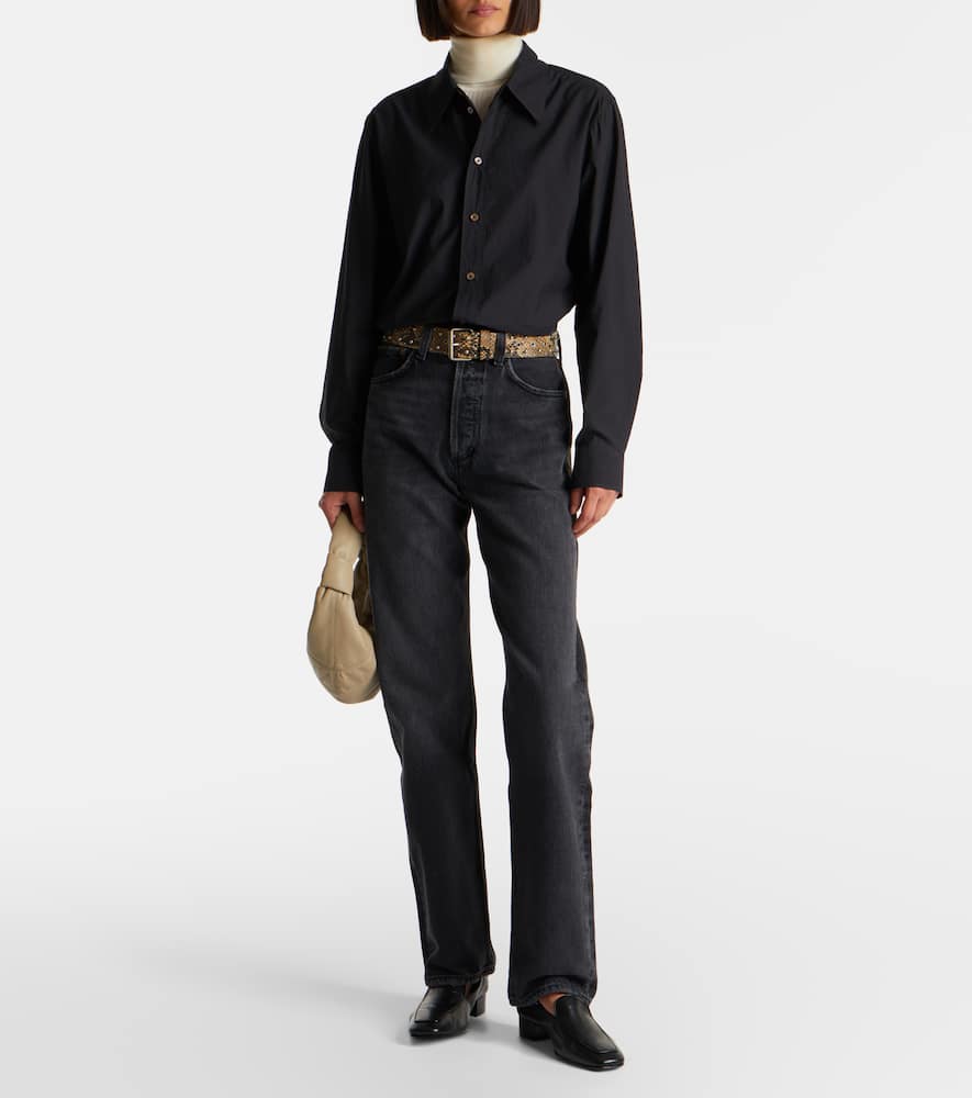 Agolde Kelly High-rise Straight Jeans In Gray