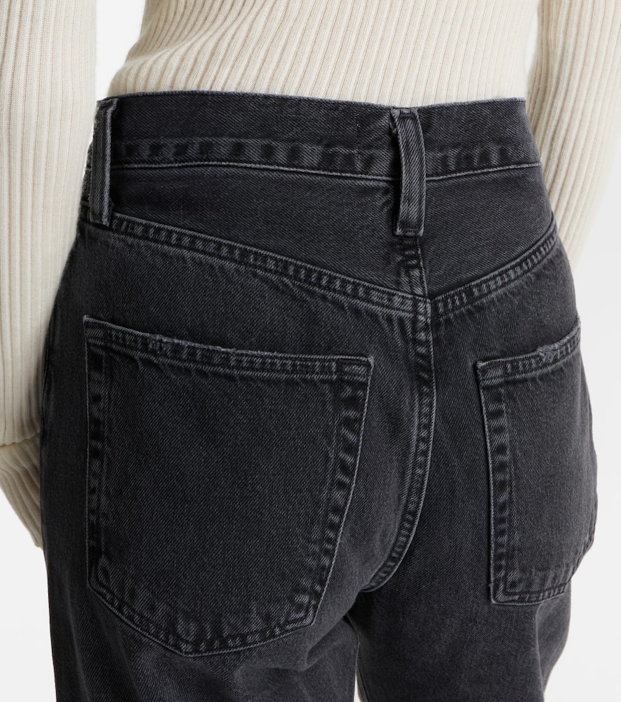 Agolde Kelly High-rise Straight Jeans In Gray