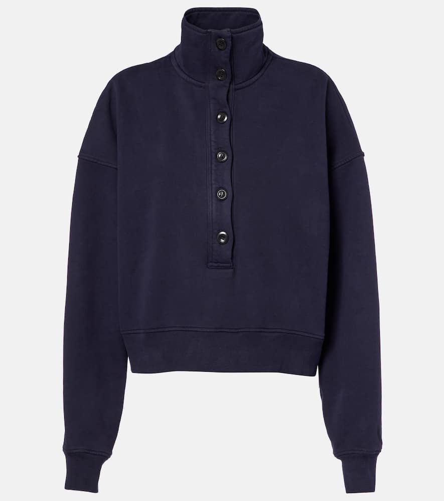 Citizen Of Humanity Mirelle Cotton Fleece Sweatshirt In Blue