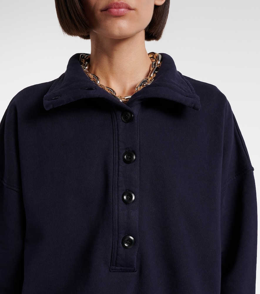 Citizen Of Humanity Mirelle Cotton Fleece Sweatshirt In Blue